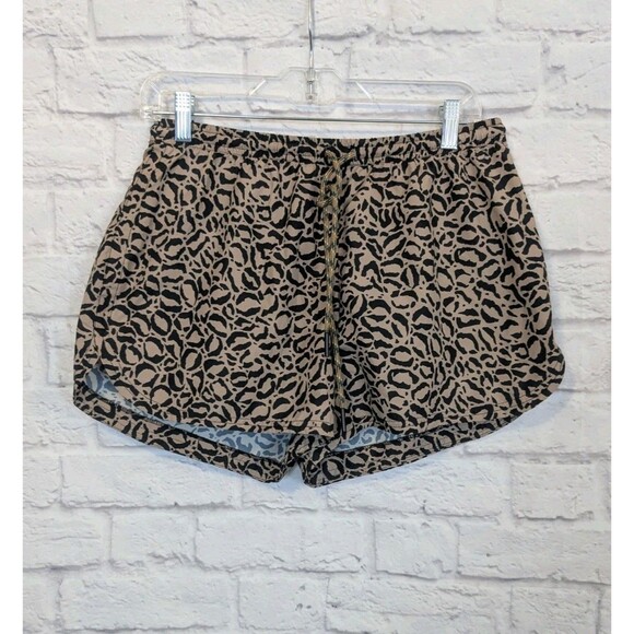 The Upside Womens Leopard Print High Rise Efrem Shorts Brown Black Sz Small (6) - Picture 1 of 7